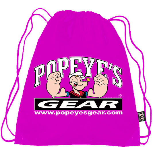 Popeye's Gear Drawstring Bag - Neon Pink