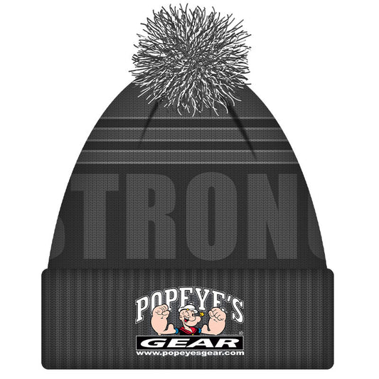 Popeye's GEAR Pom-Pom Toque "Strong" - Black