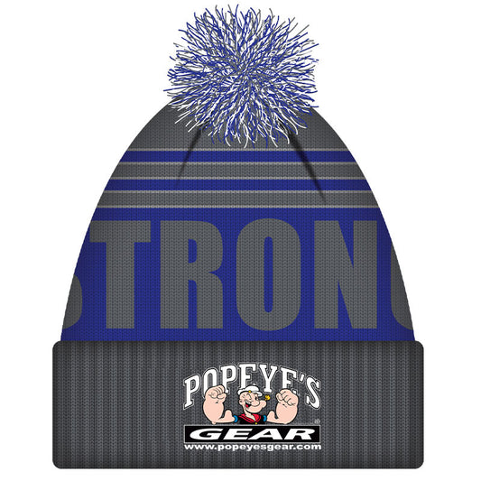 Popeye's GEAR Pom-Pom Toque "Strong" - Blue